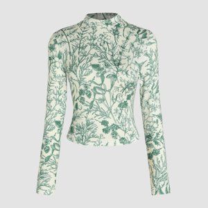 Cider Floral Knitted Long Sleeve Top
